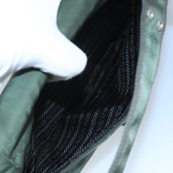 PRADA Shoulder Bag Nylon Green Auth 95145