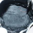 Salvatore Ferragamo Chain Hand Bag Canvas Silver Auth 95158-10