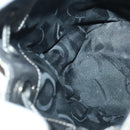 Salvatore Ferragamo Chain Hand Bag Canvas Silver Auth 95158-18