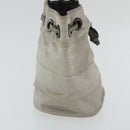 Salvatore Ferragamo Chain Hand Bag Canvas Silver Auth 95158-3