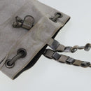 Salvatore Ferragamo Chain Hand Bag Canvas Silver Auth 95158-6