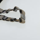 Salvatore Ferragamo Chain Hand Bag Canvas Silver Auth 95158-7