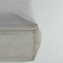 PRADA Hand Bag Enamel Plastic White Clear Silver Auth 95160-14