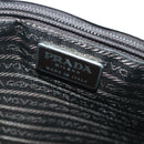 PRADA Hand Bag Enamel Plastic White Clear Silver Auth 95160-17