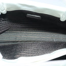 PRADA Hand Bag Enamel Plastic White Clear Silver Auth 95160-11