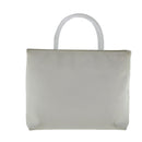 PRADA Hand Bag Enamel Plastic White Clear Silver Auth 95160-13