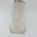 PRADA Hand Bag Enamel Plastic White Clear Silver Auth 95160-4