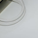 PRADA Hand Bag Enamel Plastic White Clear Silver Auth 95160-7