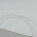 PRADA Hand Bag Enamel Plastic White Clear Silver Auth 95160-8