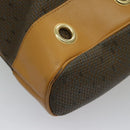 SAINT LAURENT Tote Bag Canvas Gold Brown Auth 95163-9