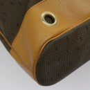 SAINT LAURENT Tote Bag Canvas Gold Brown Auth 95163-15