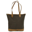 SAINT LAURENT Tote Bag Canvas Gold Brown Auth 95163-13