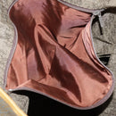 SAINT LAURENT Tote Bag Canvas Gold Brown Auth 95163-12