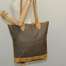 SAINT LAURENT Tote Bag Canvas Gold Brown Auth 95163-21