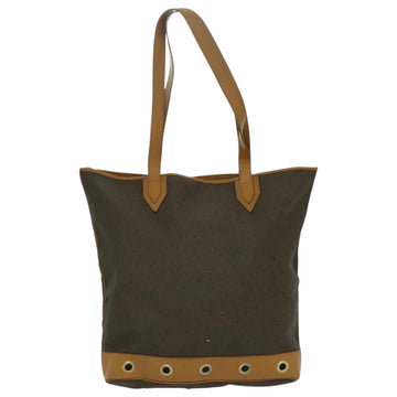 SAINT LAURENT Tote Bag Canvas Gold Brown Auth 95163 - 0