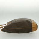 SAINT LAURENT Tote Bag Canvas Gold Brown Auth 95163-3