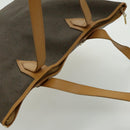 SAINT LAURENT Tote Bag Canvas Gold Brown Auth 95163-6