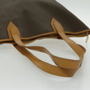 SAINT LAURENT Tote Bag Canvas Gold Brown Auth 95163-7