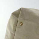 Salvatore Ferragamo Gancini Hand Bag Canvas Beige Gold Auth 95165-16