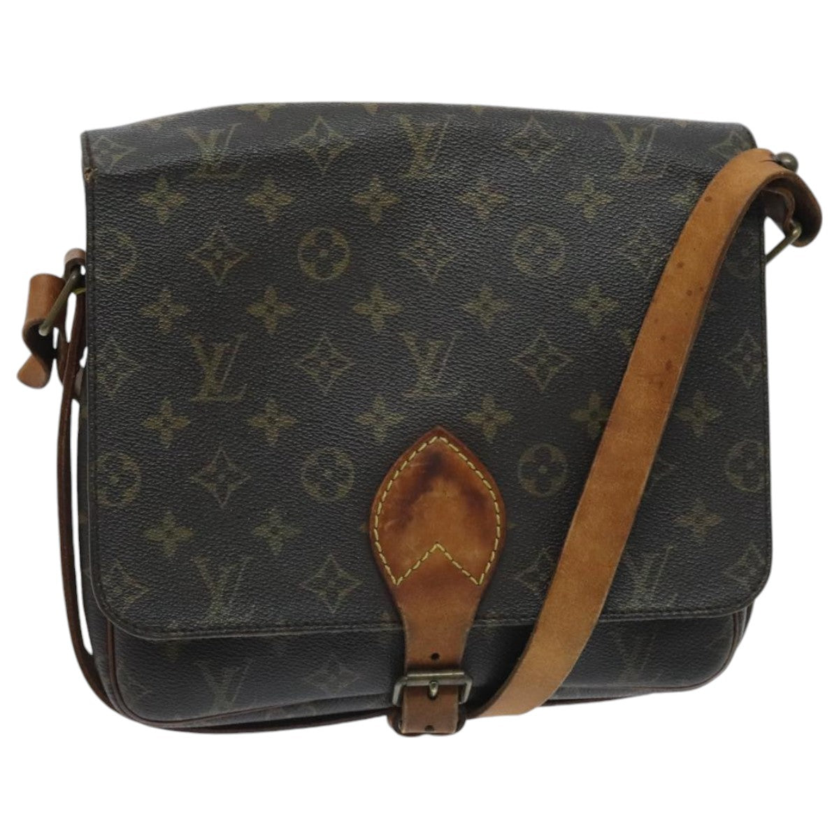 LOUIS VUITTON Monogram Cartouchiere GM Shoulder Bag M51252 LV Auth 95194