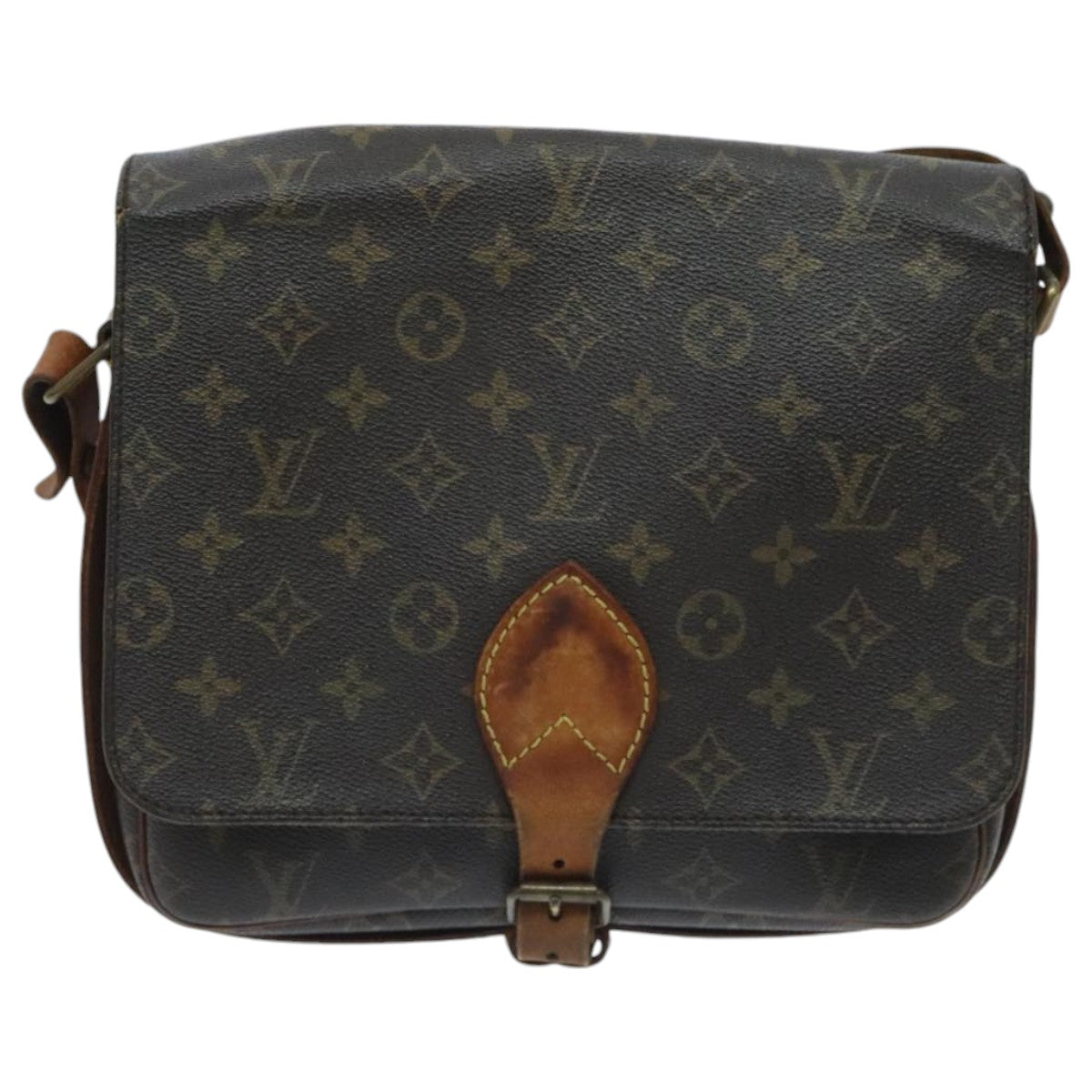 LOUIS VUITTON Monogram Cartouchiere GM Shoulder Bag M51252 LV Auth 95194