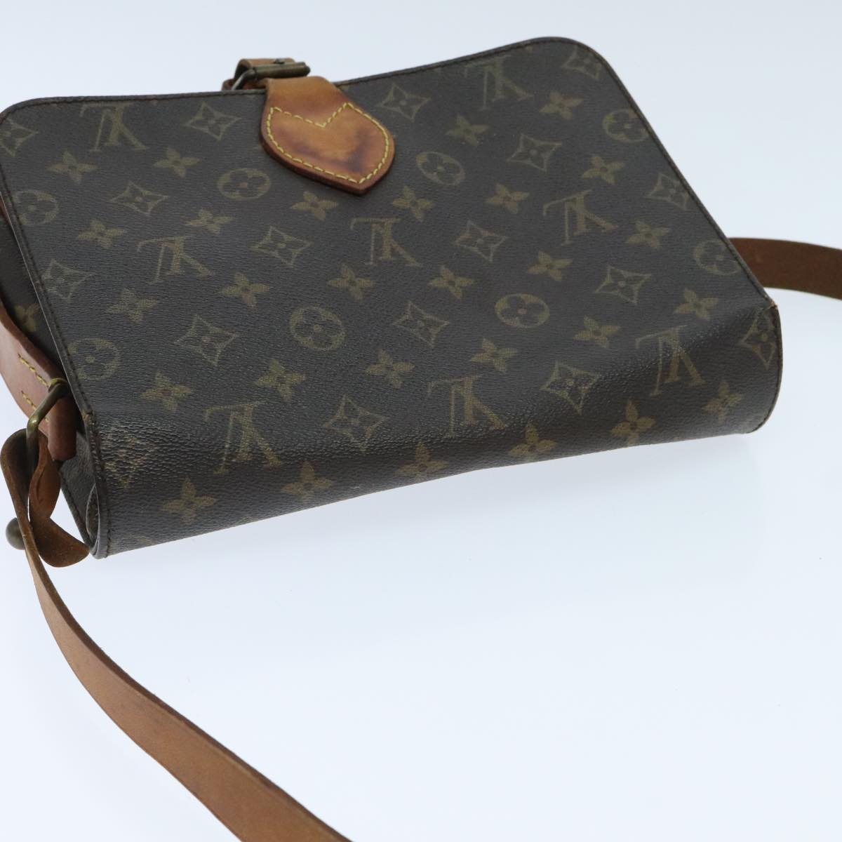 LOUIS VUITTON Monogram Cartouchiere GM Shoulder Bag M51252 LV Auth 95194