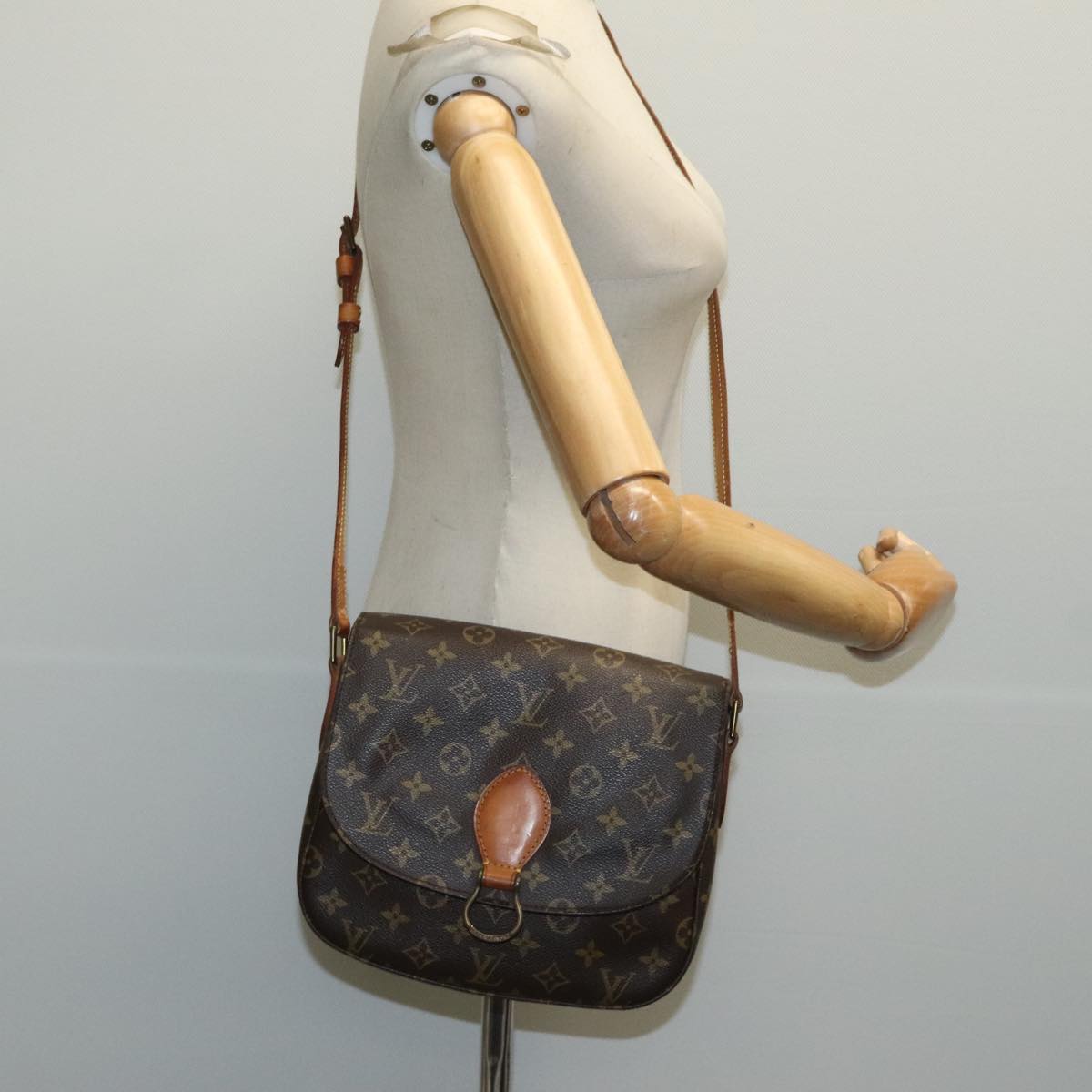 LOUIS VUITTON Monogram Saint Cloud GM Shoulder Bag M51242 LV Auth 95210