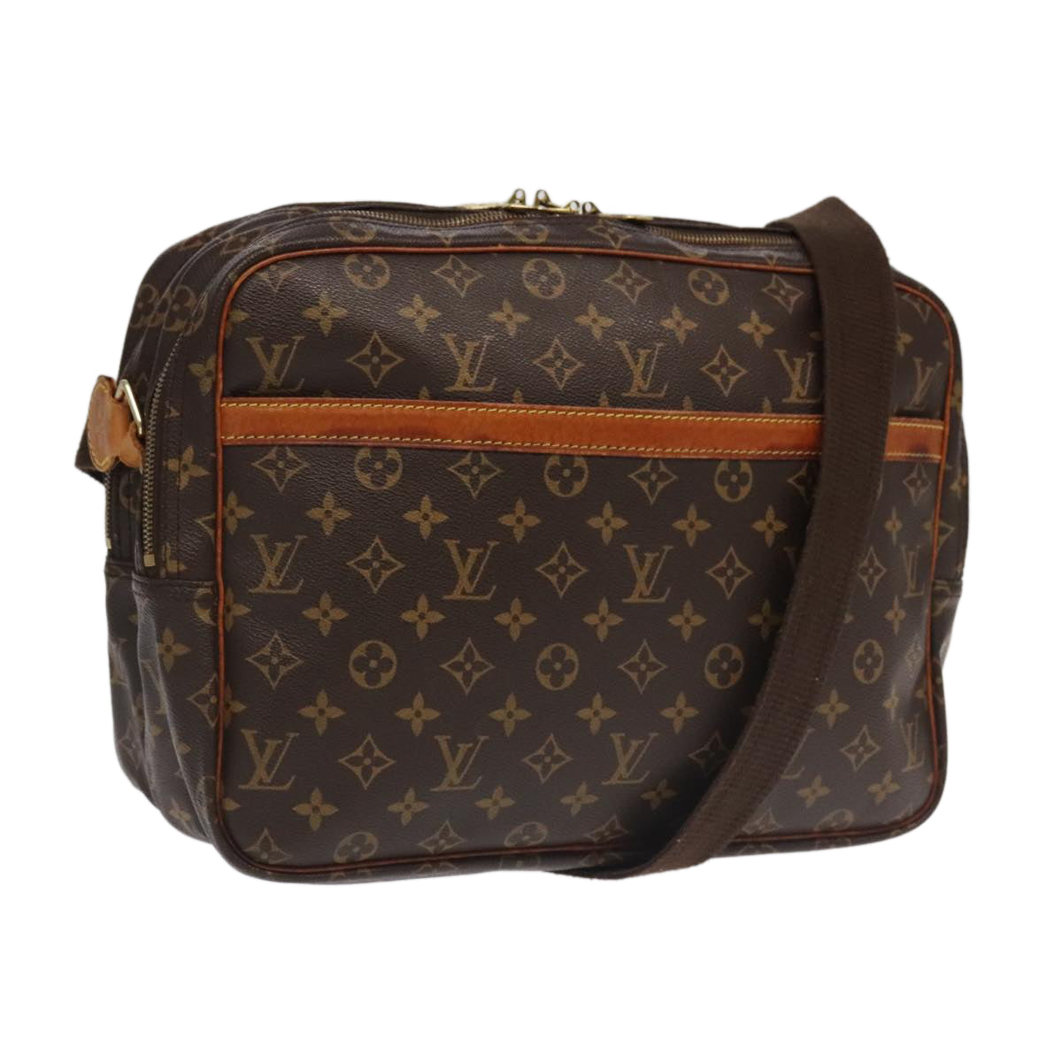 LOUIS VUITTON Monogram Reporter GM Shoulder Bag M45252 LV Auth 95216