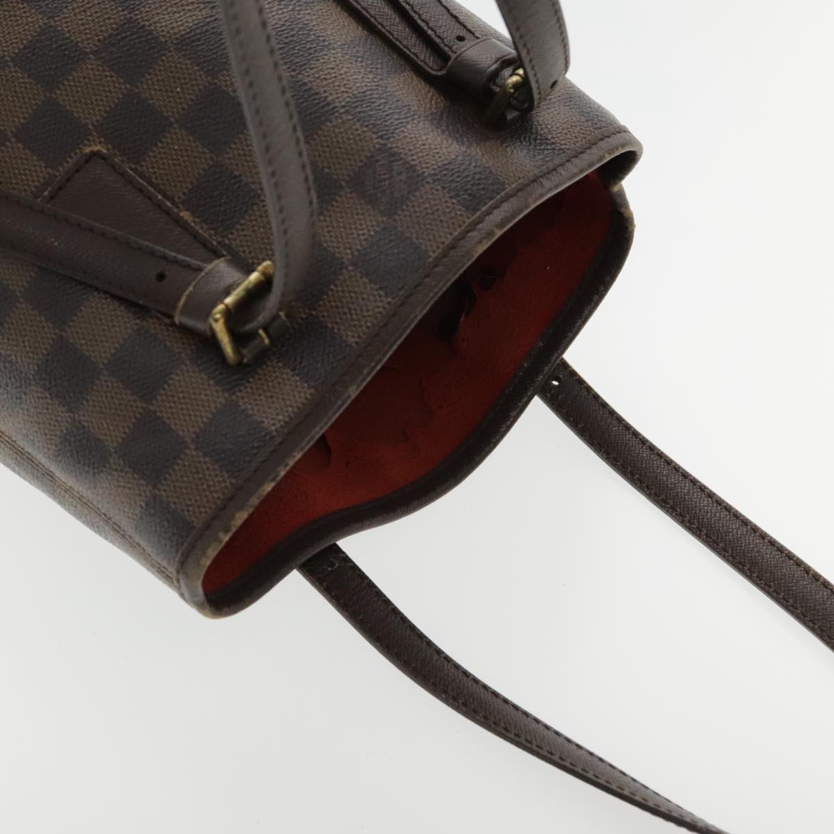 LOUIS VUITTON Damier Ebene Marais Shoulder Bag N42240 LV Auth 95221