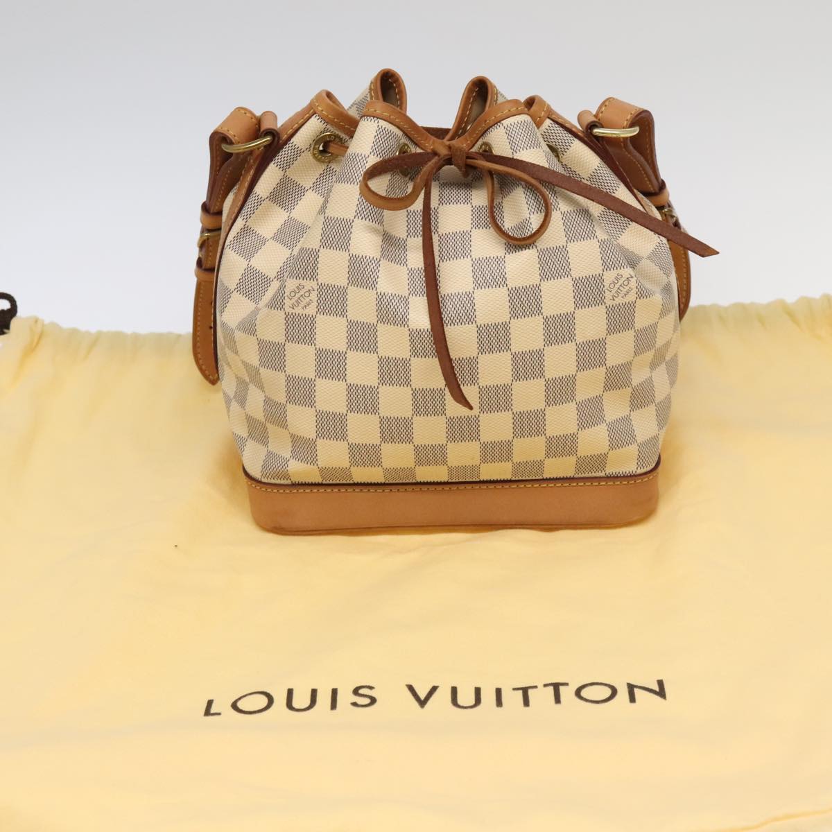 LOUIS VUITTON Damier Azur Noe BB Shoulder Bag N41220 LV Auth 95225