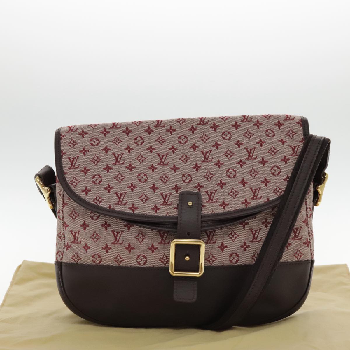 LOUIS VUITTON Monogram mini Marjorie GM Shoulder Bag Red LV Auth 95227