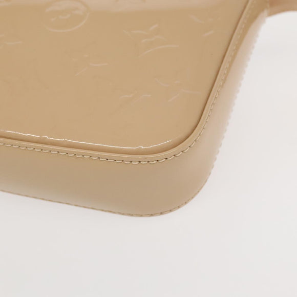 LOUIS VUITTON Monogram Vernis Pochette Accessoires Pouch Beige M90072 Auth 95242