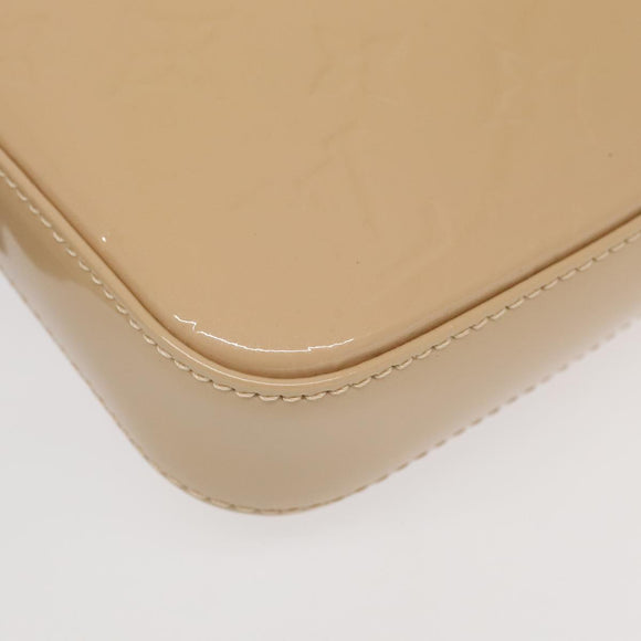 LOUIS VUITTON Monogram Vernis Pochette Accessoires Pouch Beige M90072 Auth 95242