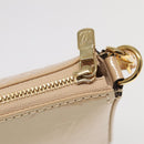 LOUIS VUITTON Monogram Vernis Pochette Accessoires Pouch Beige M90072 Auth 95242-8