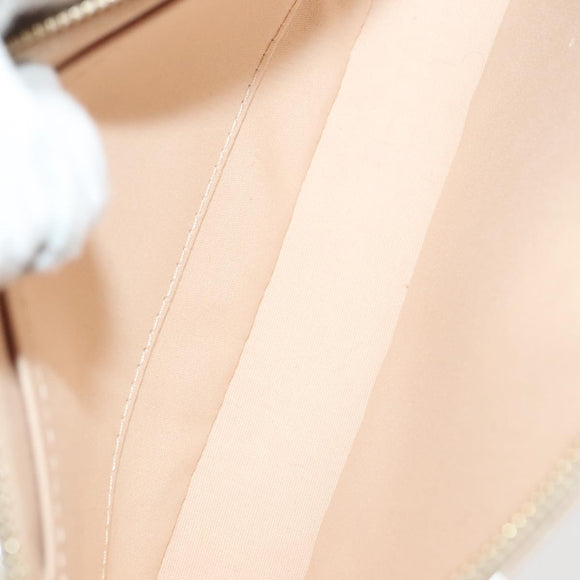 LOUIS VUITTON Monogram Vernis Pochette Accessoires Pouch Beige M90072 Auth 95242