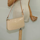 LOUIS VUITTON Monogram Vernis Pochette Accessoires Pouch Beige M90072 Auth 95242-22