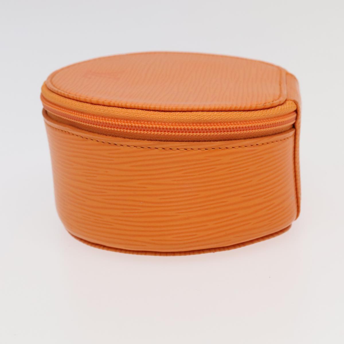 LOUIS VUITTON Epi Ecrin Bijoux 12 Jewelry Box Orange Mandarin LV Auth 95251