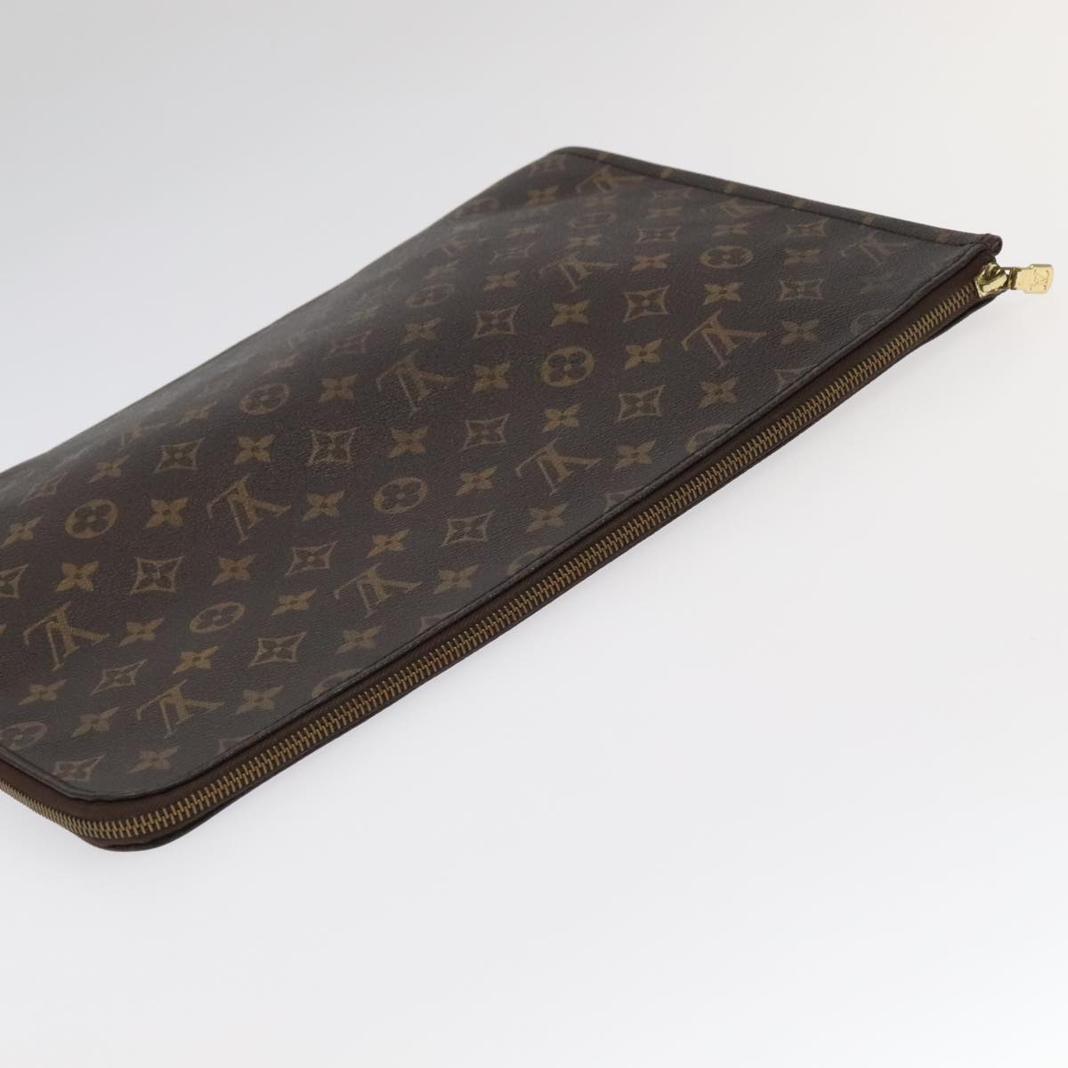 LOUIS VUITTON Monogram Posh Documents Clutch Bag M53456 LV Auth 95284