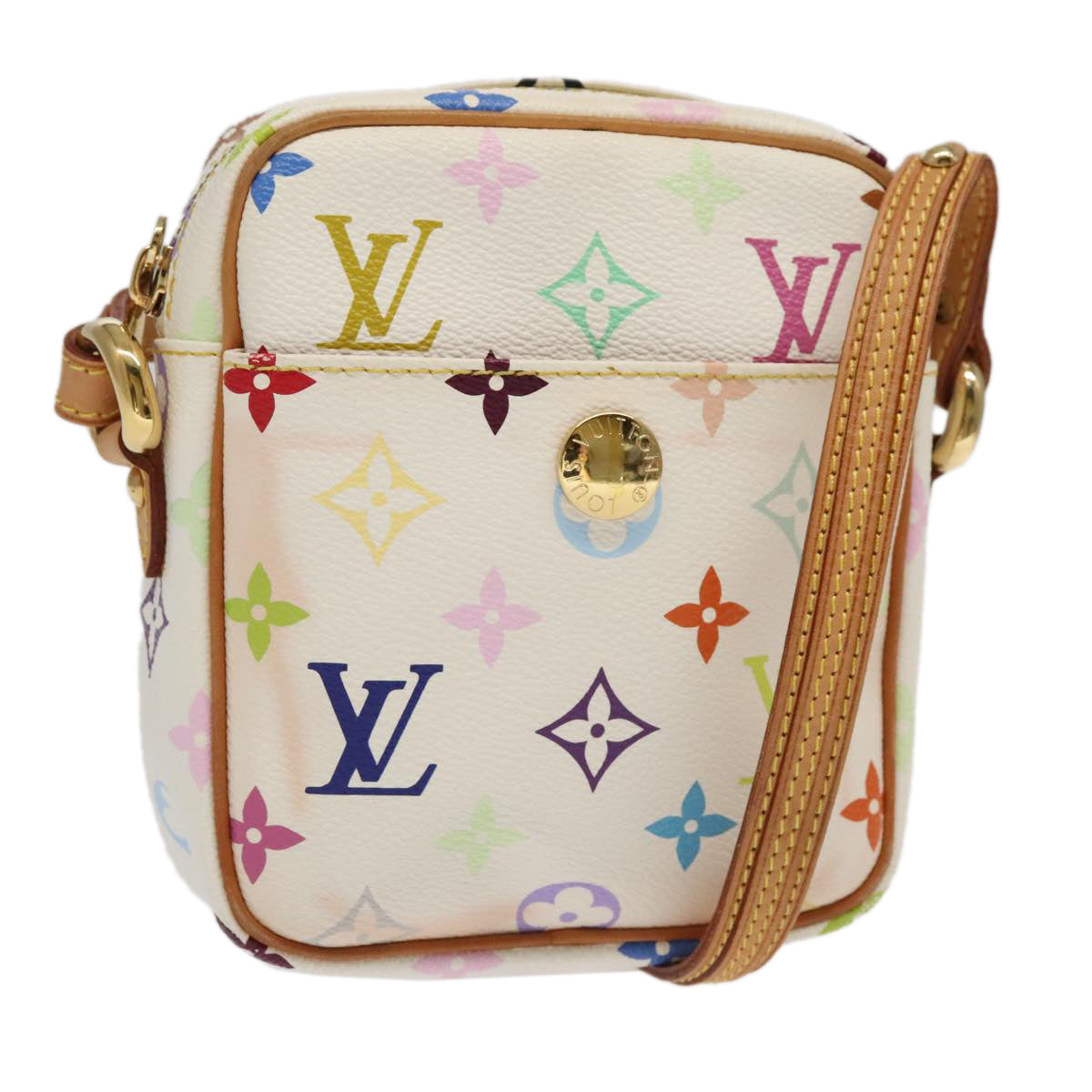 LOUIS VUITTON Monogram Multicolor lift Shoulder Bag White M40055 LV Auth 95291