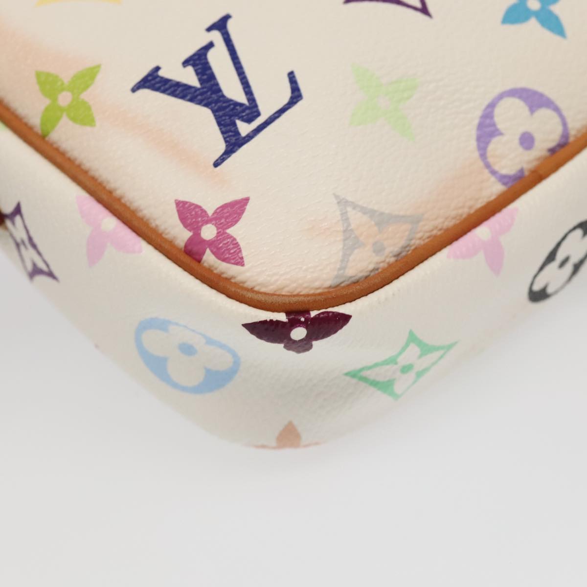 LOUIS VUITTON Monogram Multicolor lift Shoulder Bag White M40055 LV Auth 95291