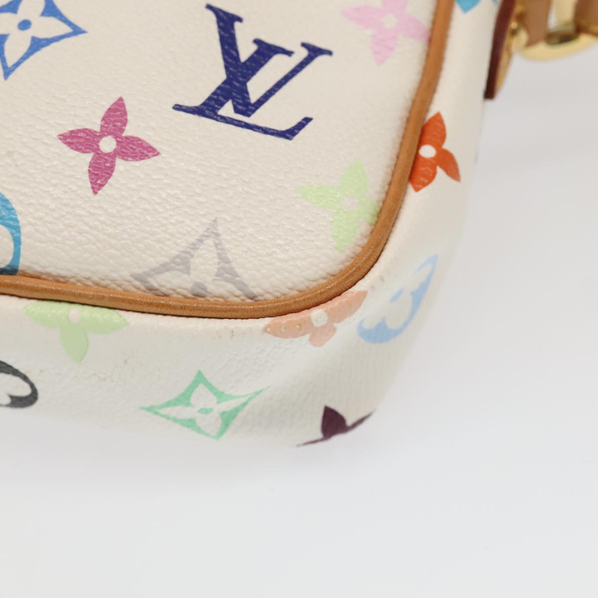 LOUIS VUITTON Monogram Multicolor lift Shoulder Bag White M40055 LV Auth 95291