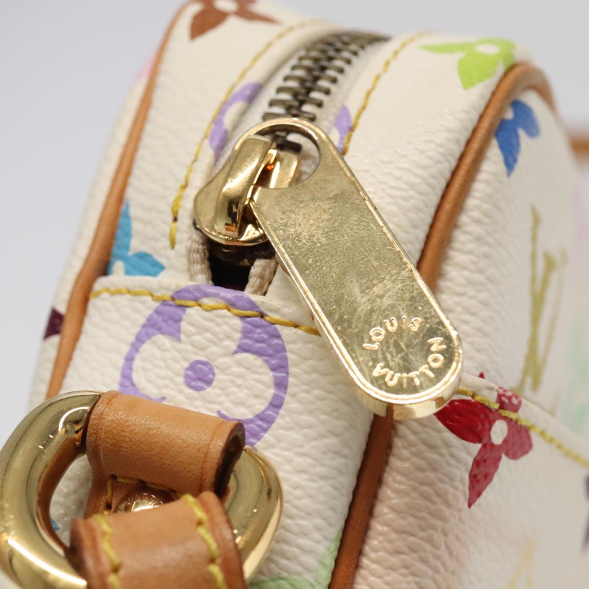 LOUIS VUITTON Monogram Multicolor lift Shoulder Bag White M40055 LV Auth 95291