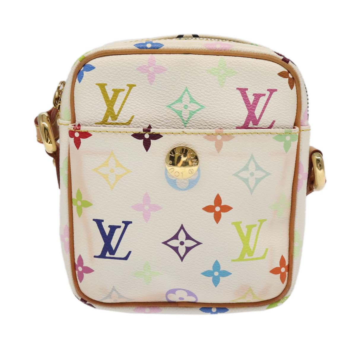 LOUIS VUITTON Monogram Multicolor lift Shoulder Bag White M40055 LV Auth 95291