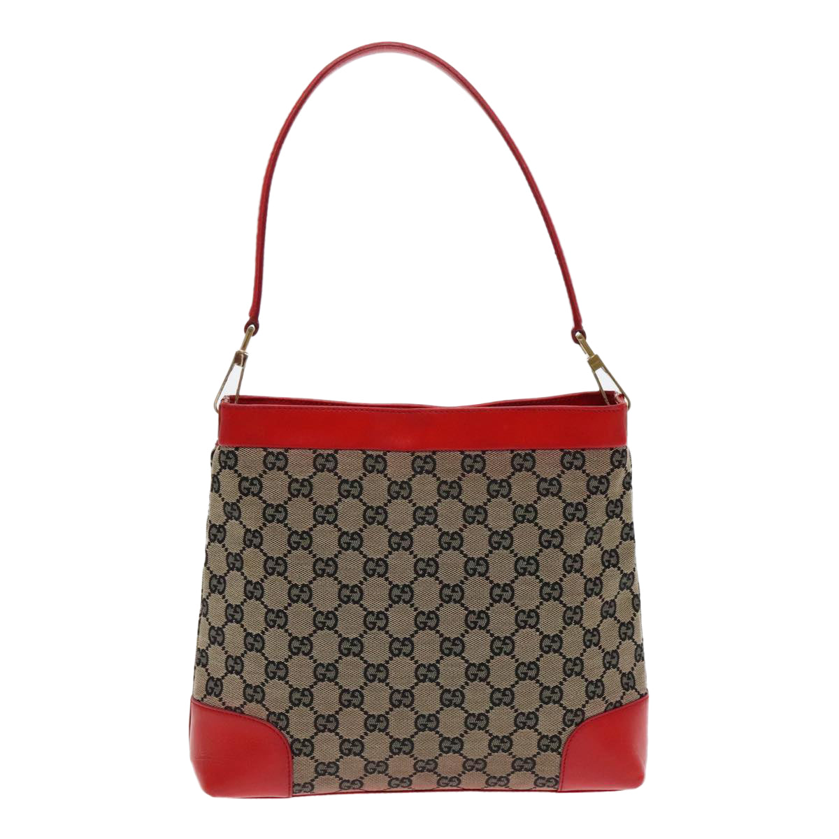 GUCCI GG Canvas Shoulder Bag Beige Red 001 4231 Auth 95308 - 0