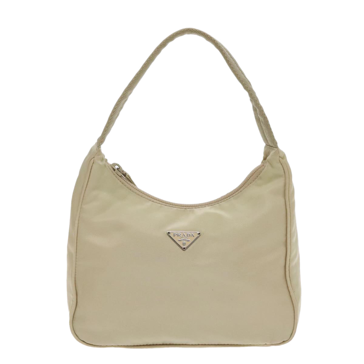 PRADA Hand Bag Nylon White Auth 95314 - 0