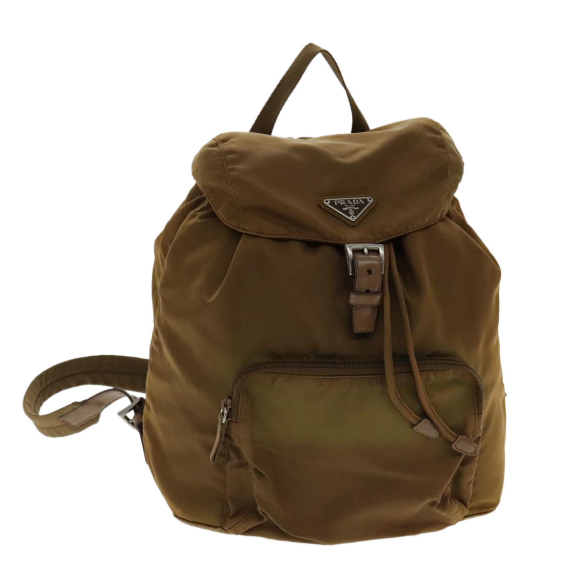 PRADA Backpack Nylon Brown Auth 95315