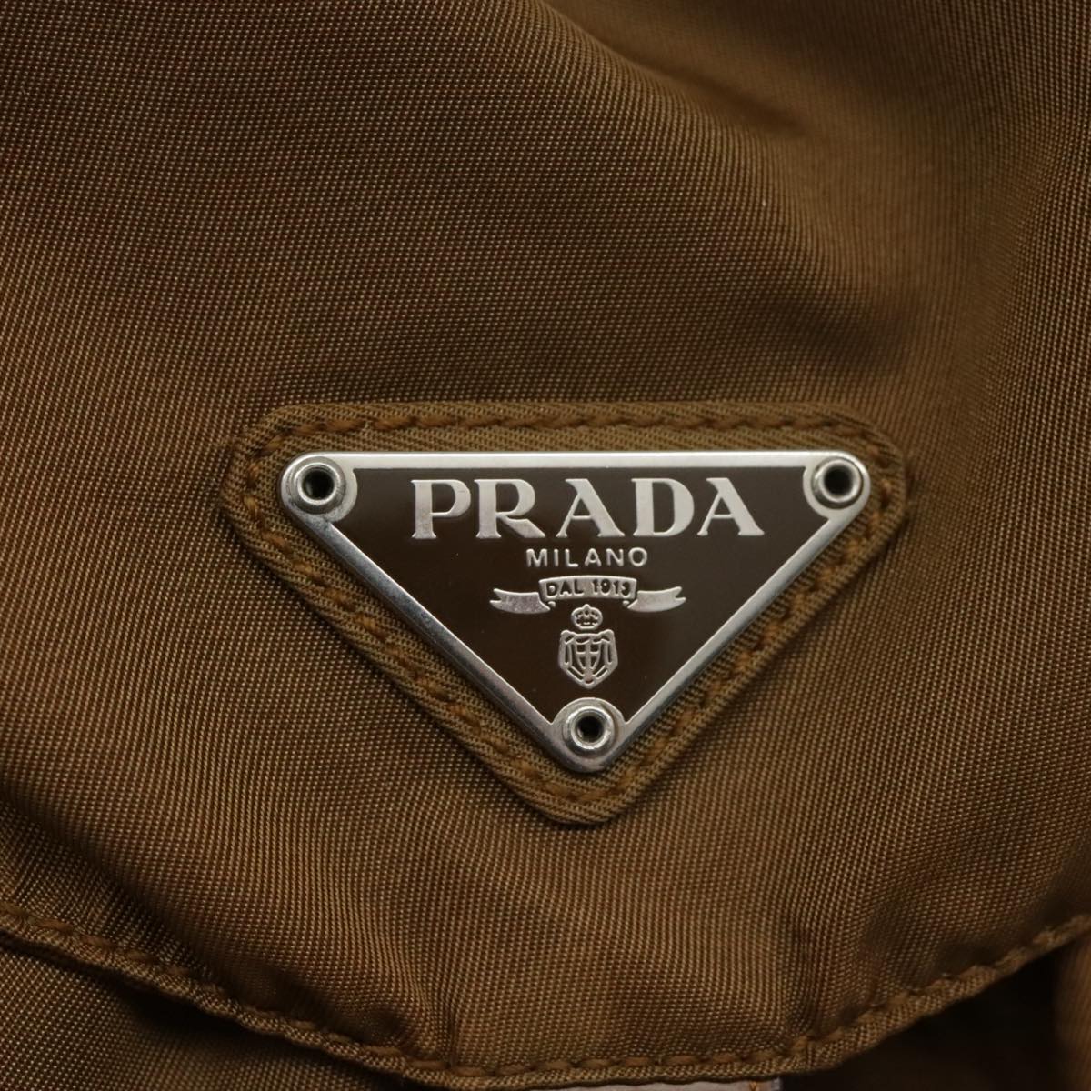 PRADA Backpack Nylon Brown Auth 95315