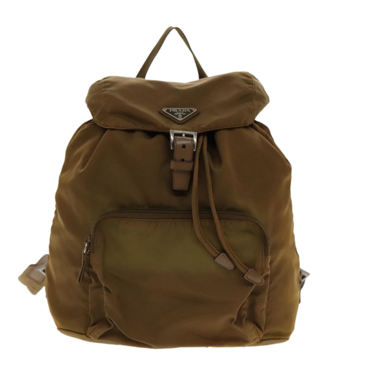 PRADA Backpack Nylon Brown Auth 95315