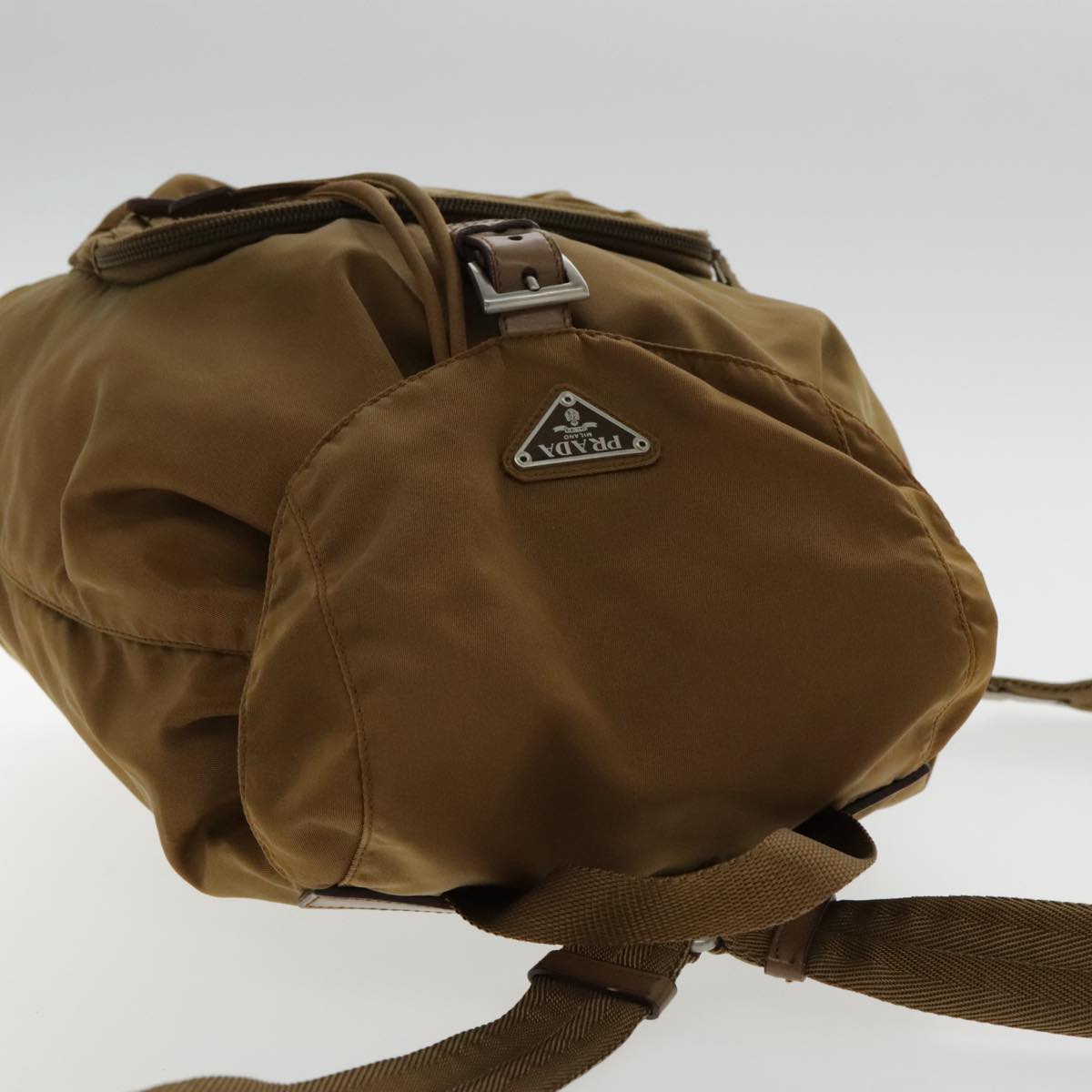 PRADA Backpack Nylon Brown Auth 95315