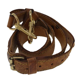 LOUIS VUITTON Adjustable Shoulder Strap Leather 32.3""""""""-39.4"""""""" Beige Auth 95321